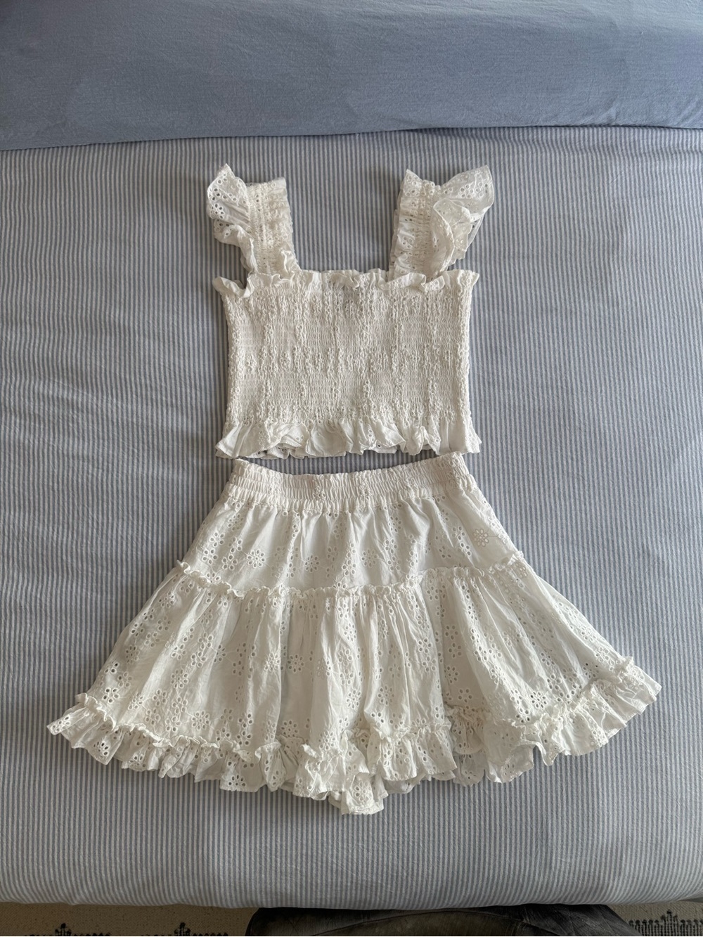 Hill House Home White Eyelet Paz Set - Size XS